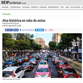 SXKM - SDP Noticias - Alza histórica en robo de autos 